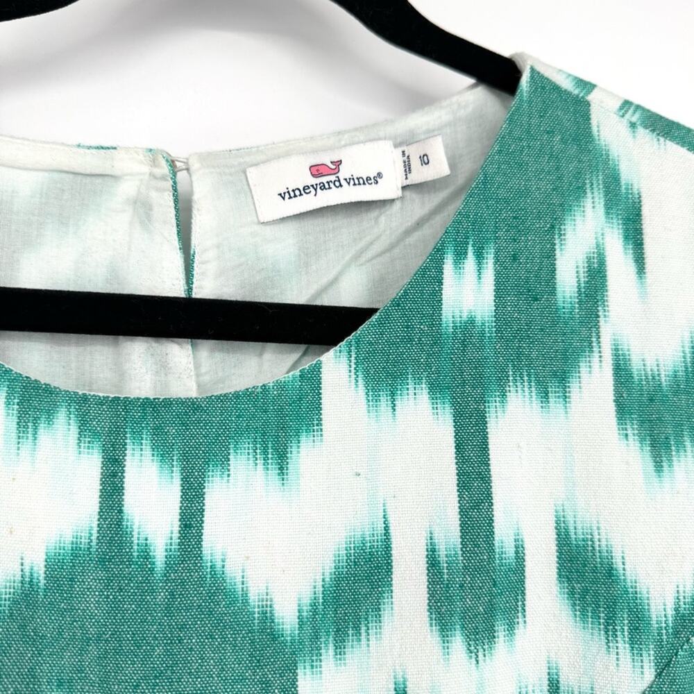 Vineyard Vines Green Ikat Dress Size 10‎ - Picture 5 of 10